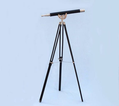 Floor Standing Brushed Nickel With Leather Anchormaster Telescope 50""