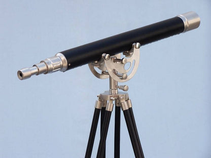 Floor Standing Brushed Nickel With Leather Anchormaster Telescope 50""