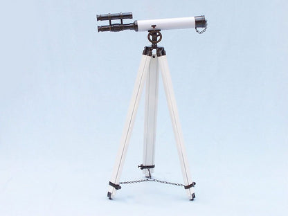 Floor Standing Oil Rubbed Bronze with White Leather Griffith Astro Telescope 50""