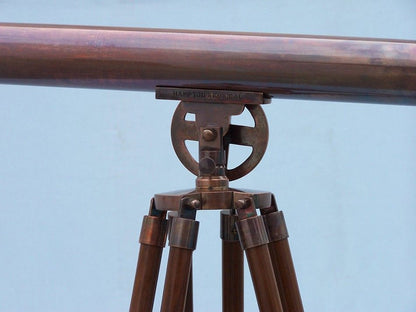 Floor Standing Antique Copper Griffith Astro Telescope 64""
