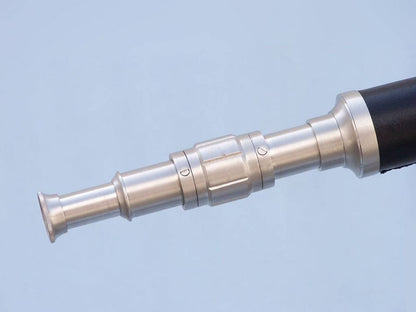 Floor Standing Brushed Nickel With Leather Harbor Master Telescope 50""