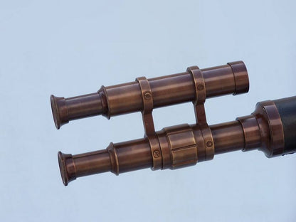 Floor Standing Bronzed With Leather Griffith Astro Telescope 50""