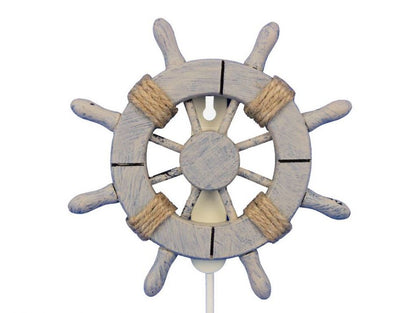 Rustic Decorative Ship Wheel With Hook 8""