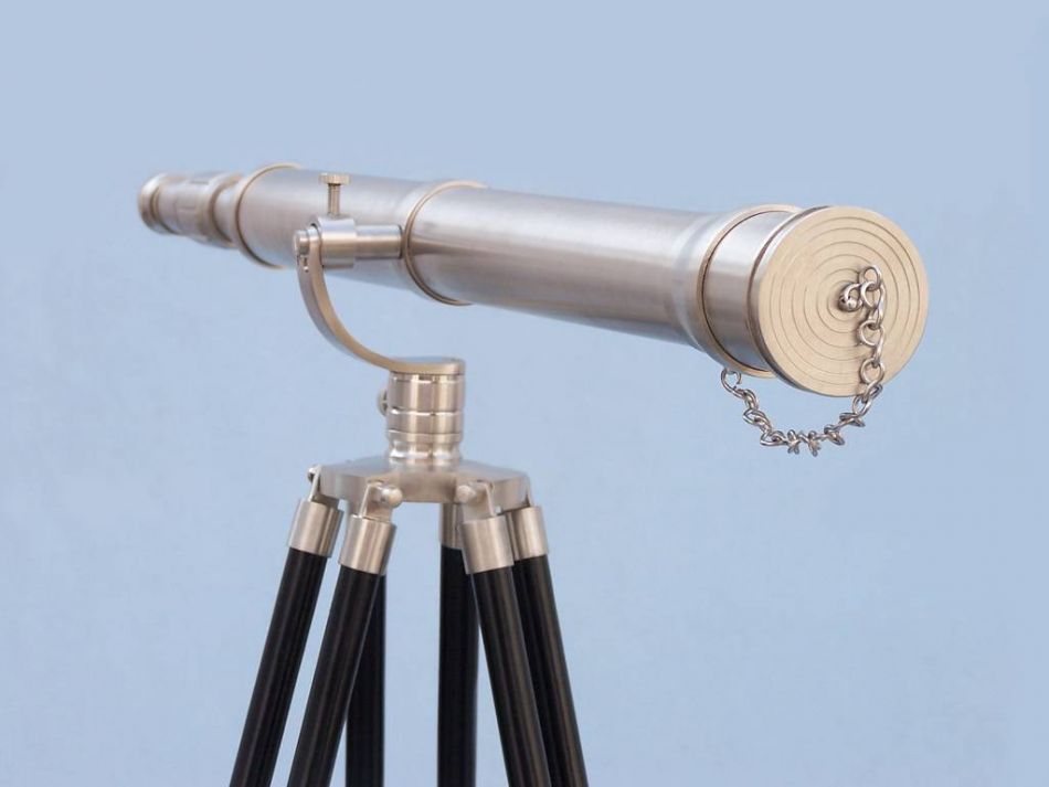 Floor Standing Brushed Nickel Galileo Telescope 65""