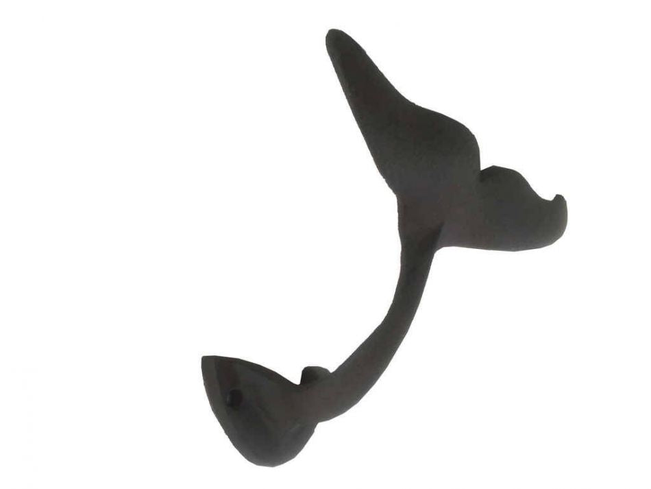 Cast Iron Decorative Whale Tail Hook 5""