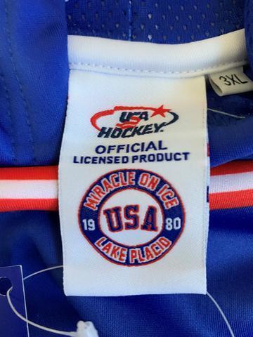 USA Hockey Officially Licensed "Miracle on Ice 1980 Team" Jersey White Lightweight 1/4 Zip Pullover-Adult