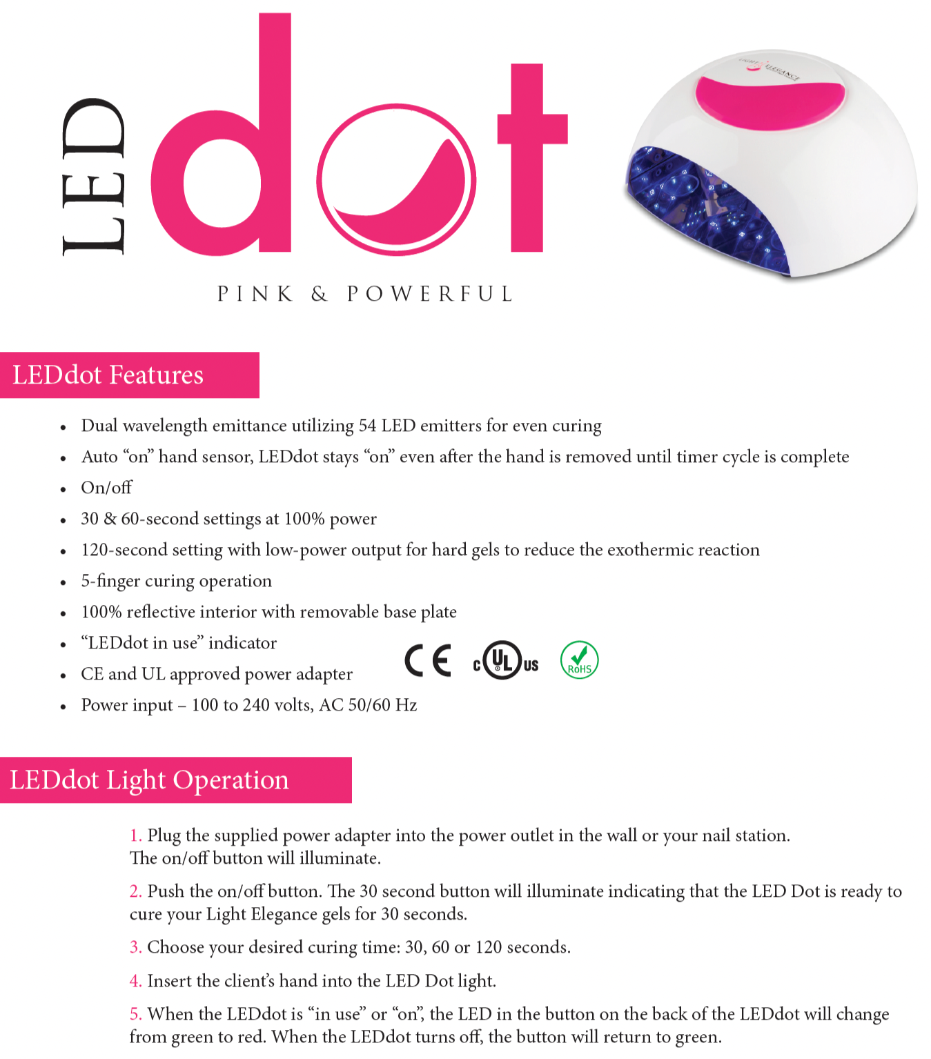 NEW! Light Elegance - LEDdot Gen4 Hybrid UV LED Nail Lamp