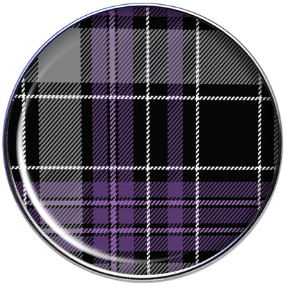 16G 1/4 Winter Purple Black Plaid Tragus Cartilage Earring