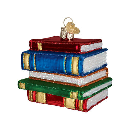 Old World Christmas Stack Of Books