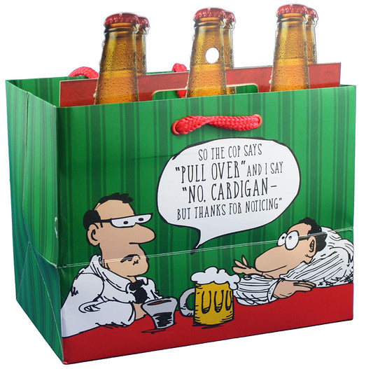Heavyweight Gift Bag for 6-packs - Pull Over