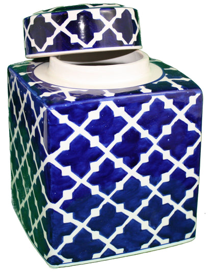Ceramic Jar with Lid - 8.5 inch