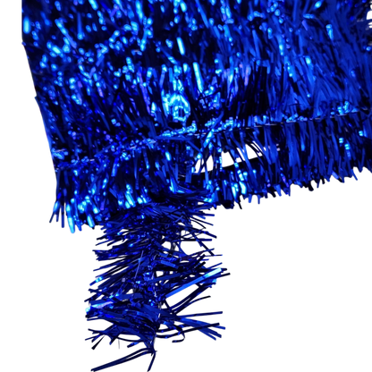 40 Feet Metallic Tinsel Garland - Blue