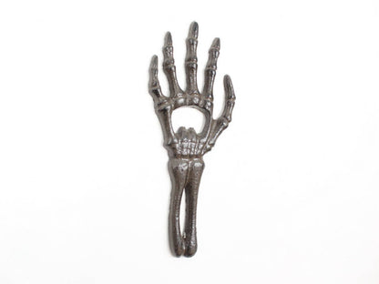 Cast Iron Skeleton Hand Bottle Opener 7""