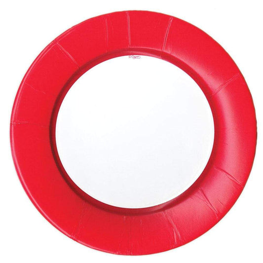 Linen Red Paper Dinner Plates
