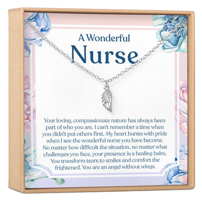 Nurse Wing Pendant Necklace