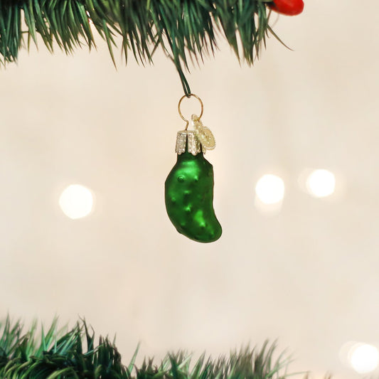 Miniature Gurken Pickle Glass Ornament