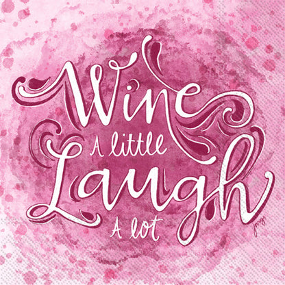 Wine And  Laugh - Cocktail Napkin