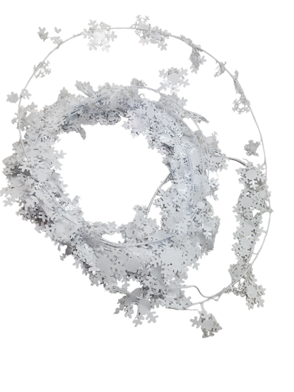 Gleam And Flex Snowflake Garland - 25 Feet