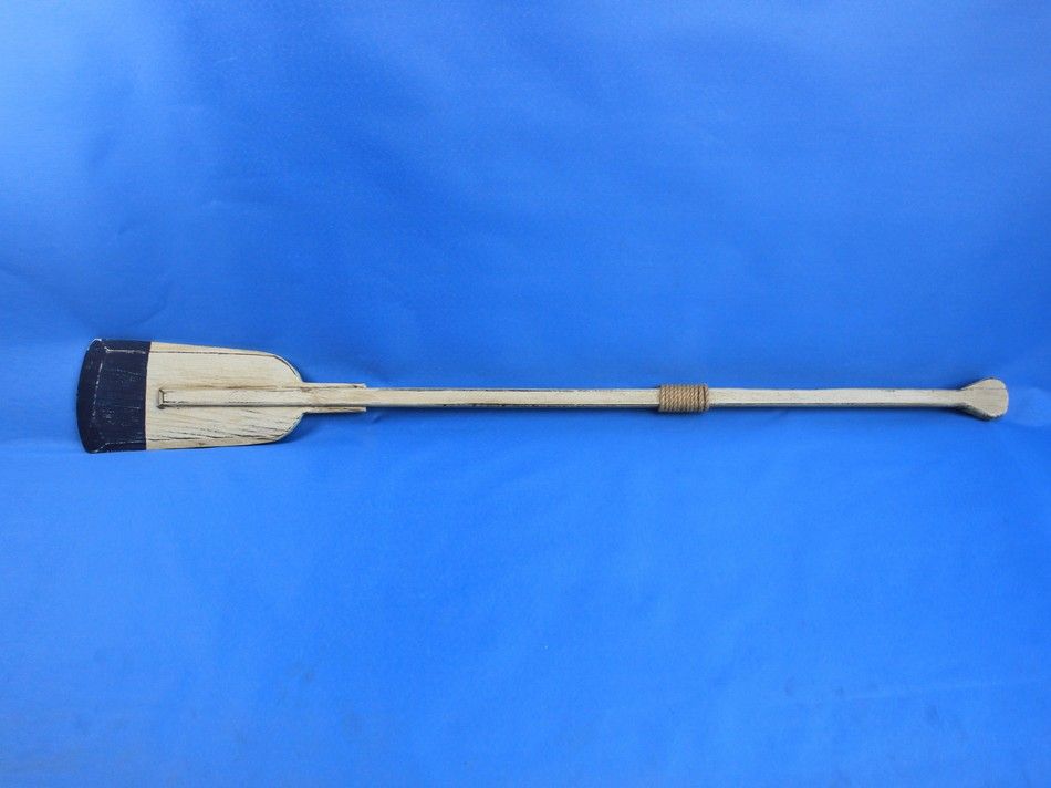 Wooden Rustic St. Lawrence Decorative Squared Rowing Boat Oar with Hooks 50""