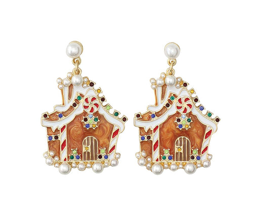 Gingerbread House  - Earrings