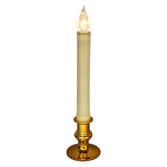 Newport LED Window Candle - Dixie - Brass with Sensor