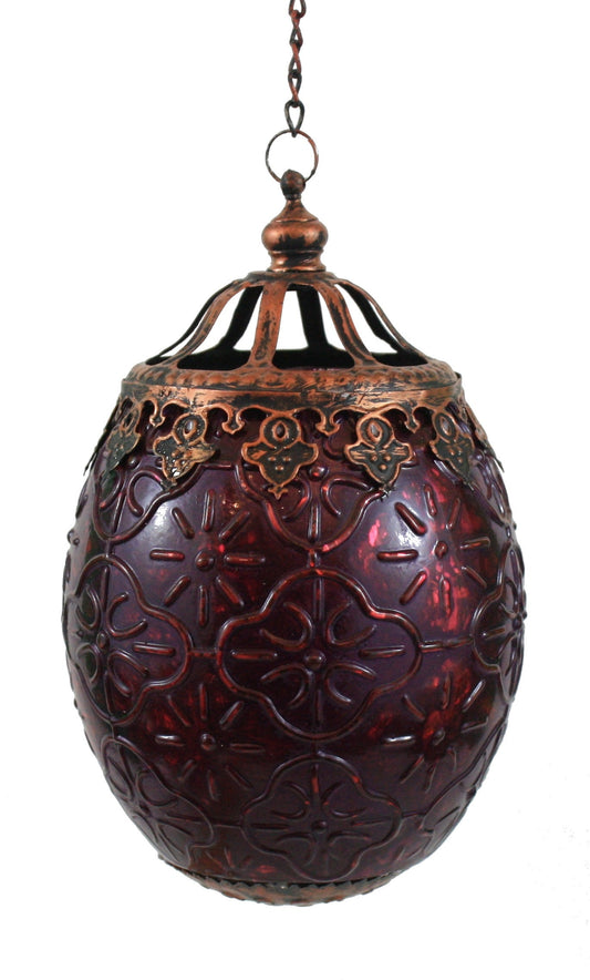 Midwest Glass and Tin Burgundy Ornament - Narrow