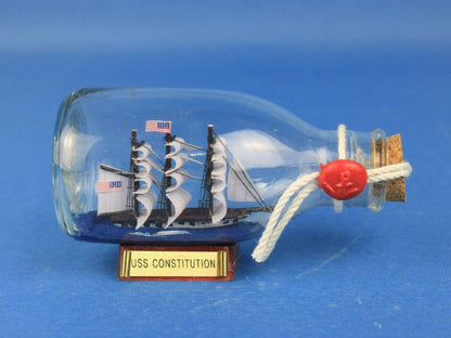 USS Constitution Model Ship in a Glass Bottle 5""