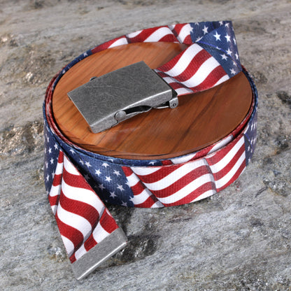 1.5" Old Glory - American Flag Belt Multiple Buckle Options