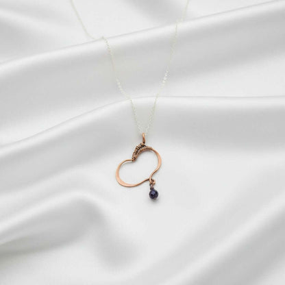 Hammered Copper Butterfly Wing Child Abuse Survivor Necklace