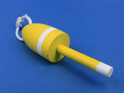 Wooden Yellow Lobster Buoy 7""