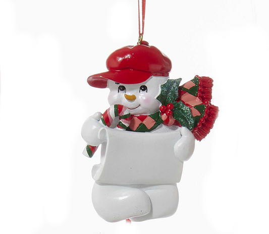 Snow Kid Ornament - Boy - Ball Cap