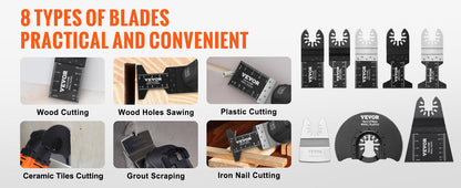SucceBuy 30PCS Multi Tool Blades Kits Universal Release Oscillating Multi-Function Renovator Saw Blades for Dewalt Craftsman