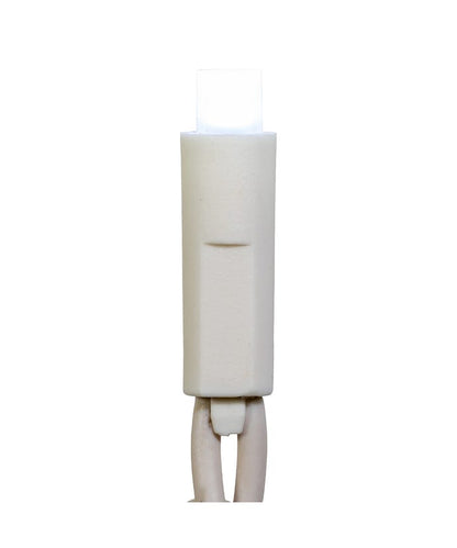 50-Light 5mm Cool White Frosted LED White Wire Light Set