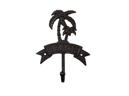 Cast Iron Palm Tree Beach Hook 8""