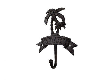 Cast Iron Palm Tree Beach Hook 8""