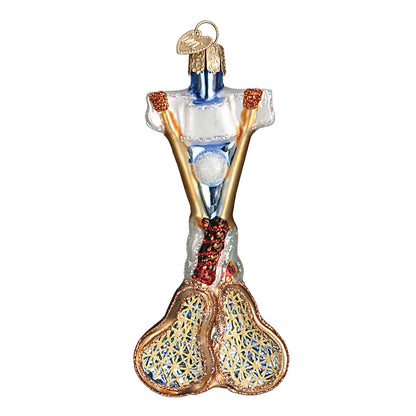 Lacrosse Set Glass Ornament