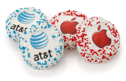 Logo Hand Dipped & Decorated Sandwich Cookie - Cello Bag of 3