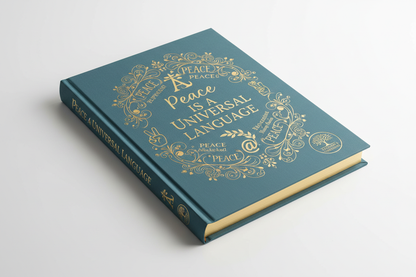Peace Is a Universal Language Spiral Notebook – Gold Foil Floral Journal
