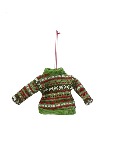 Fabric Cozy Knit Sweater Ornament -