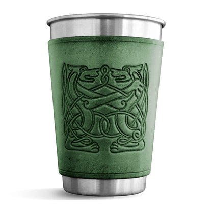 Leather Wrapped Pint - CELTIC HOUNDS