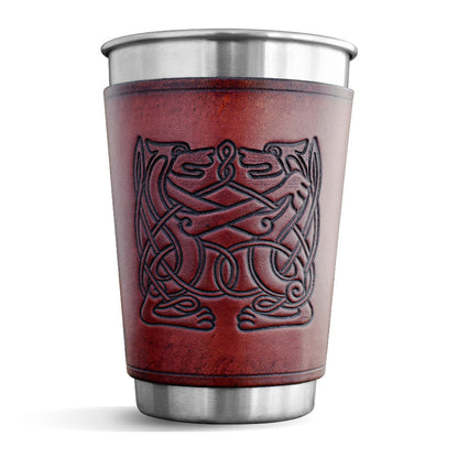 Leather Wrapped Pint - CELTIC HOUNDS