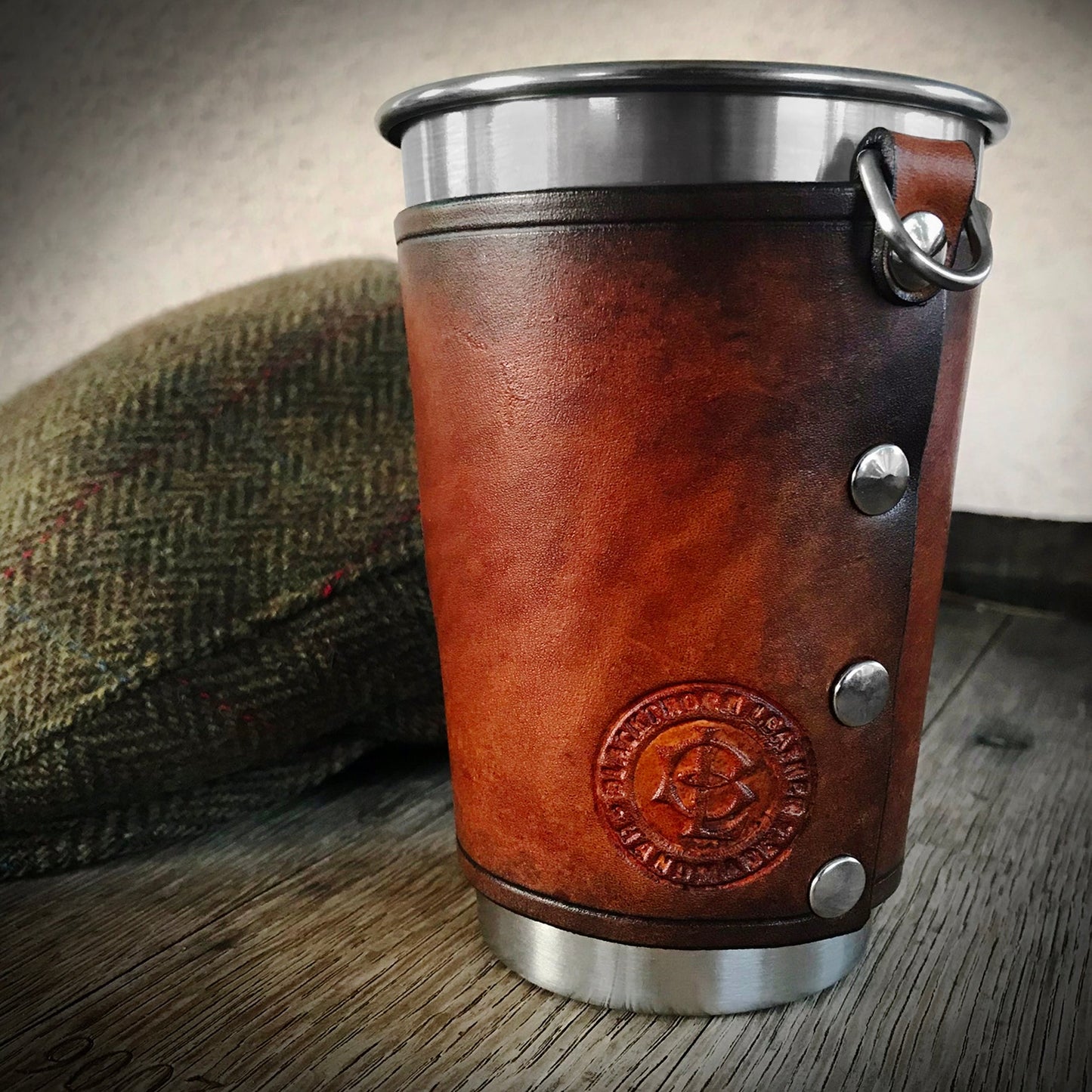 Leather Wrapped Pint - TRINITY KNOT