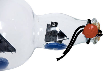 Black Pearl Model Ship in a Glass Bottle 11""