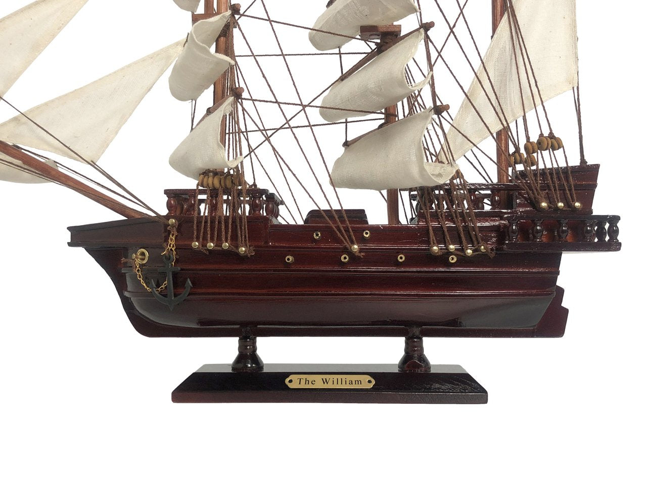 Wooden Calico Jack's The William White Sails Pirate Ship Model 20""
