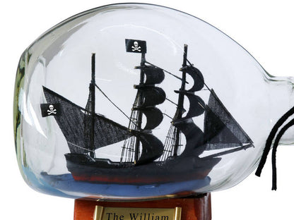 Calico Jack's The William Pirate Ship in a Bottle 7""