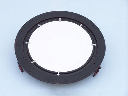 Rustic Aluminum Deluxe Class Decorative Ship Porthole Mirror 17""