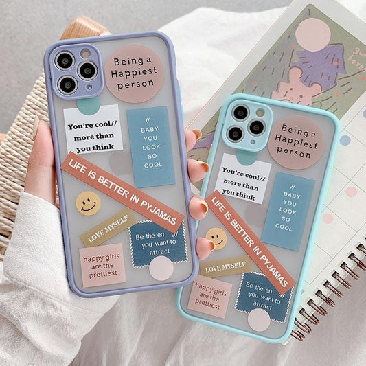 Cute Label Words iPhone Case
