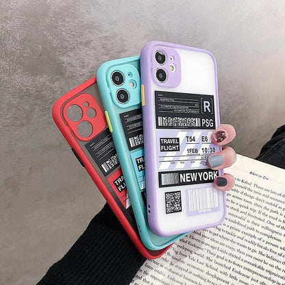 Shockproof Travel Label iPhone Case