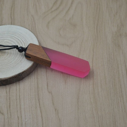 nowadaysfashion Vintage Men'Woman s Fashionable Wood Resin Necklace Pendant