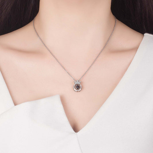 Round Crown Projection Necklace Pendant